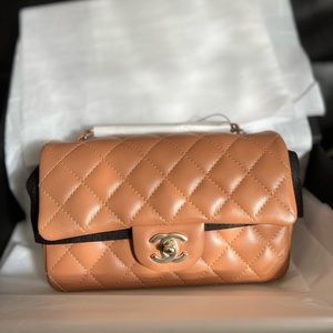 Chanel 22S Carmel mini rectangular
